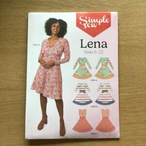 Misses Wrap Dress Pattern Simple Sew Lena UK Size 6 - 22 UNCUT Sewing Pattern